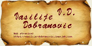 Vasilije Dobranović vizit kartica